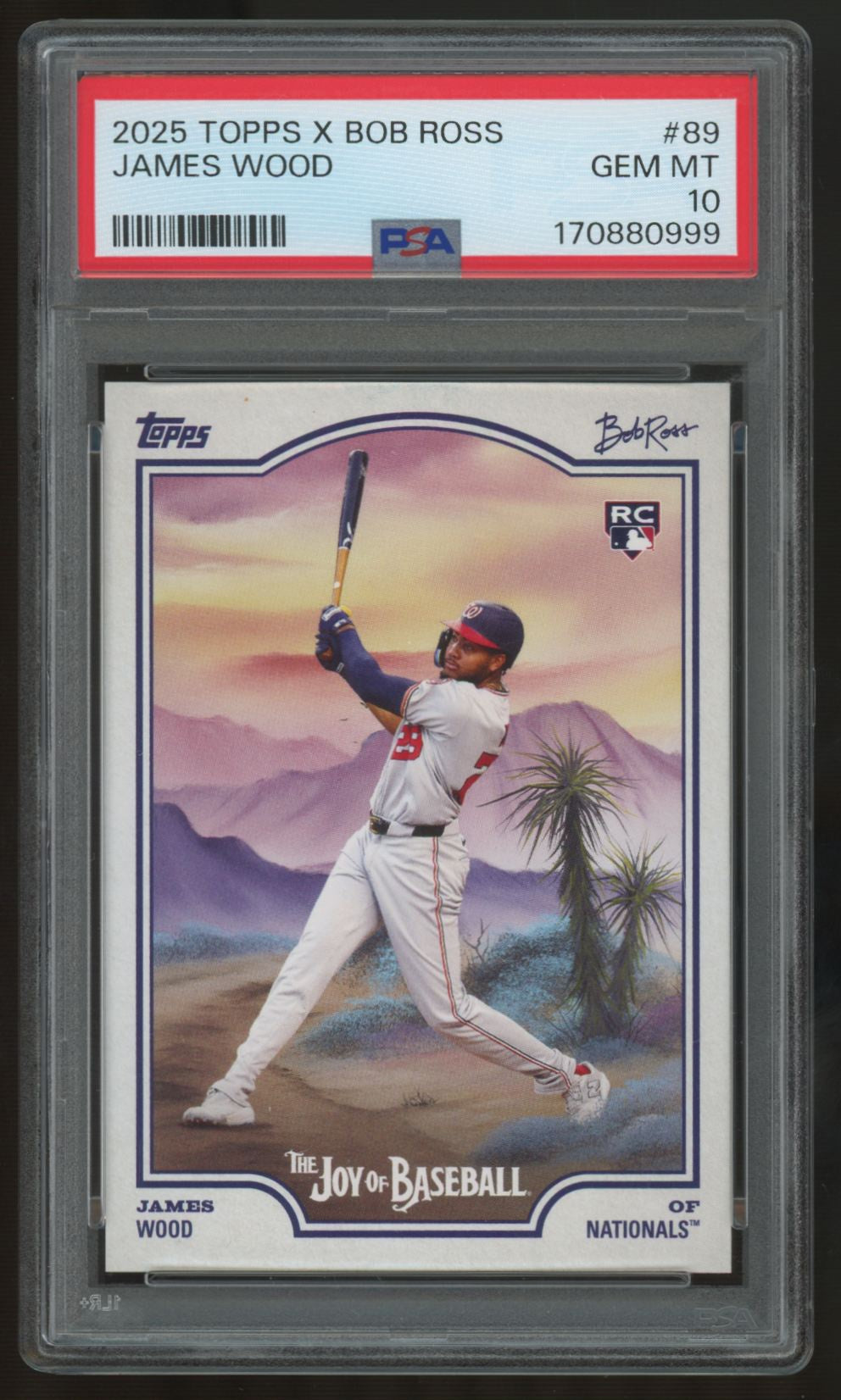 2025 Topps X Bob Ross James Wood RC #89 PSA 10