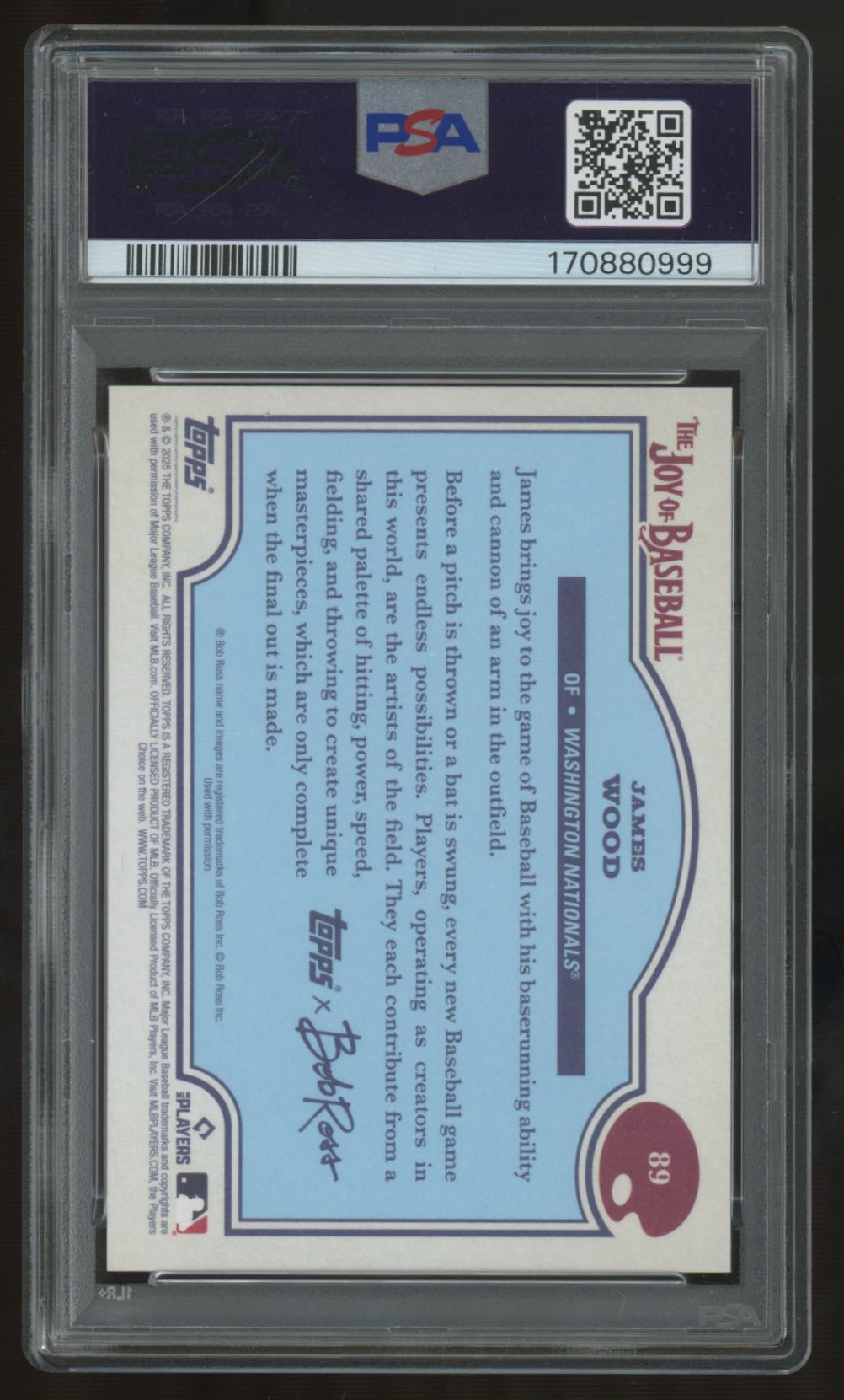 2025 Topps X Bob Ross James Wood RC #89 PSA 10