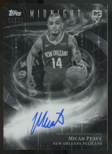 2025-26 Topps Midnight Micah Peavy RC Stroke Of Midnight Equinox Auto /20