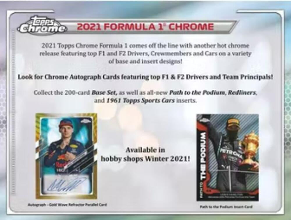 2021 Topps Formula 1 Chrome Racing Hobby Box