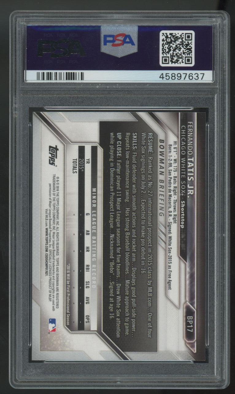 2016 Bowman Prospects Fernando Tatis Jr. 1st #BP17 PSA 10