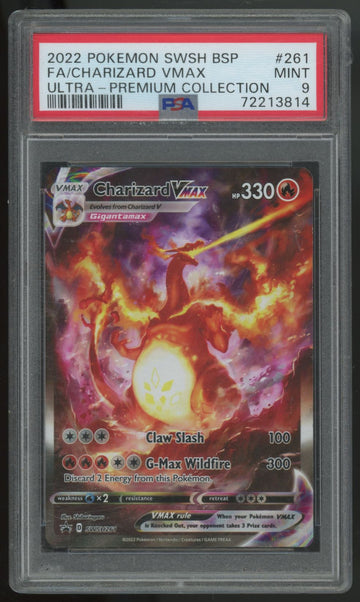 2022 Pokemon Charizard VMAX Ultra Premium Collection Full Art Holo #261 PSA 9