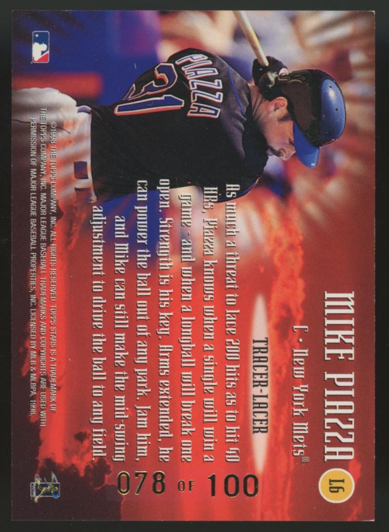 1998 Topps Stars Mike Piazza Bronze Luminaries /100 #L6