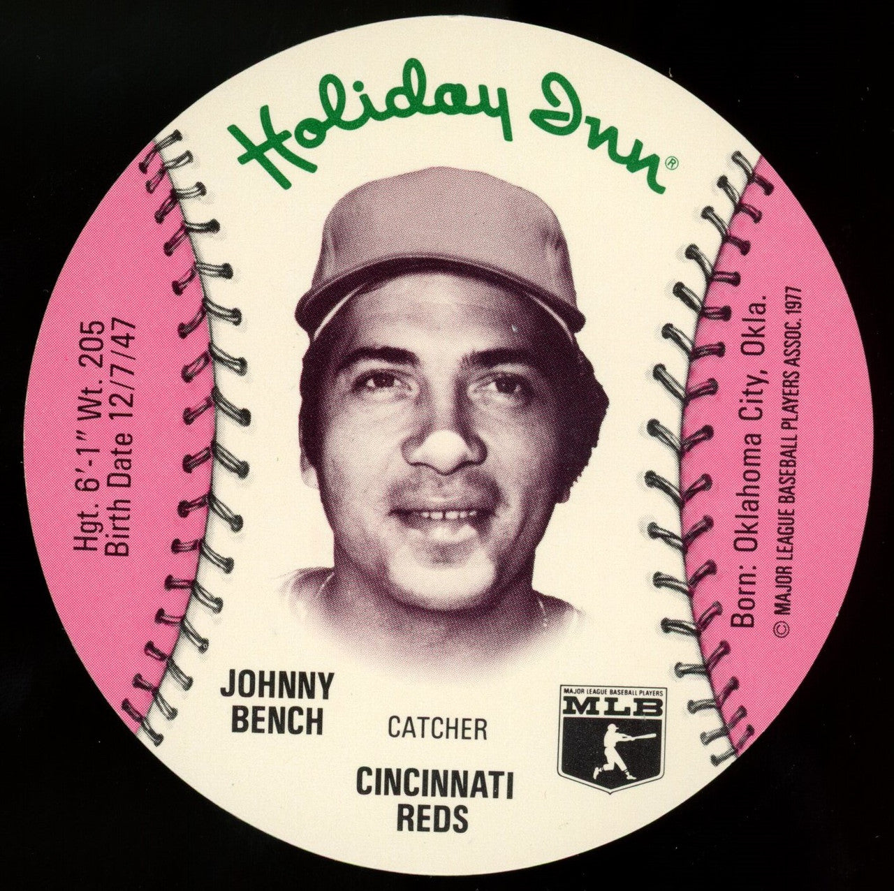 1977 Holiday Inn Johnny Bench MSA Disc