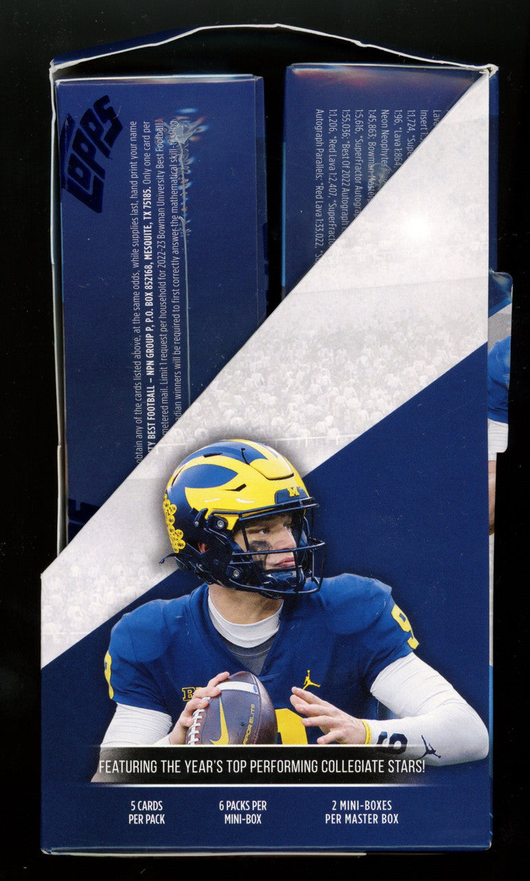 2022-23 Bowman's Best University Football Full Box - 2 Sealed Mini Boxes
