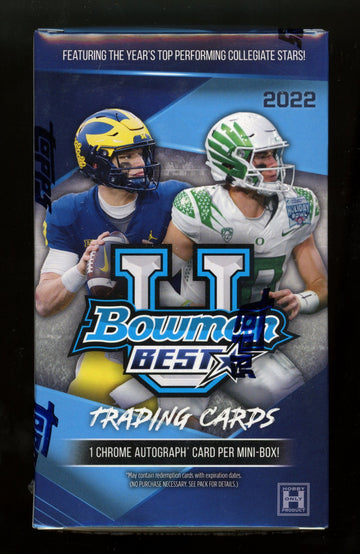 2022-23 Bowman's Best University Football Mini Box - Sealed