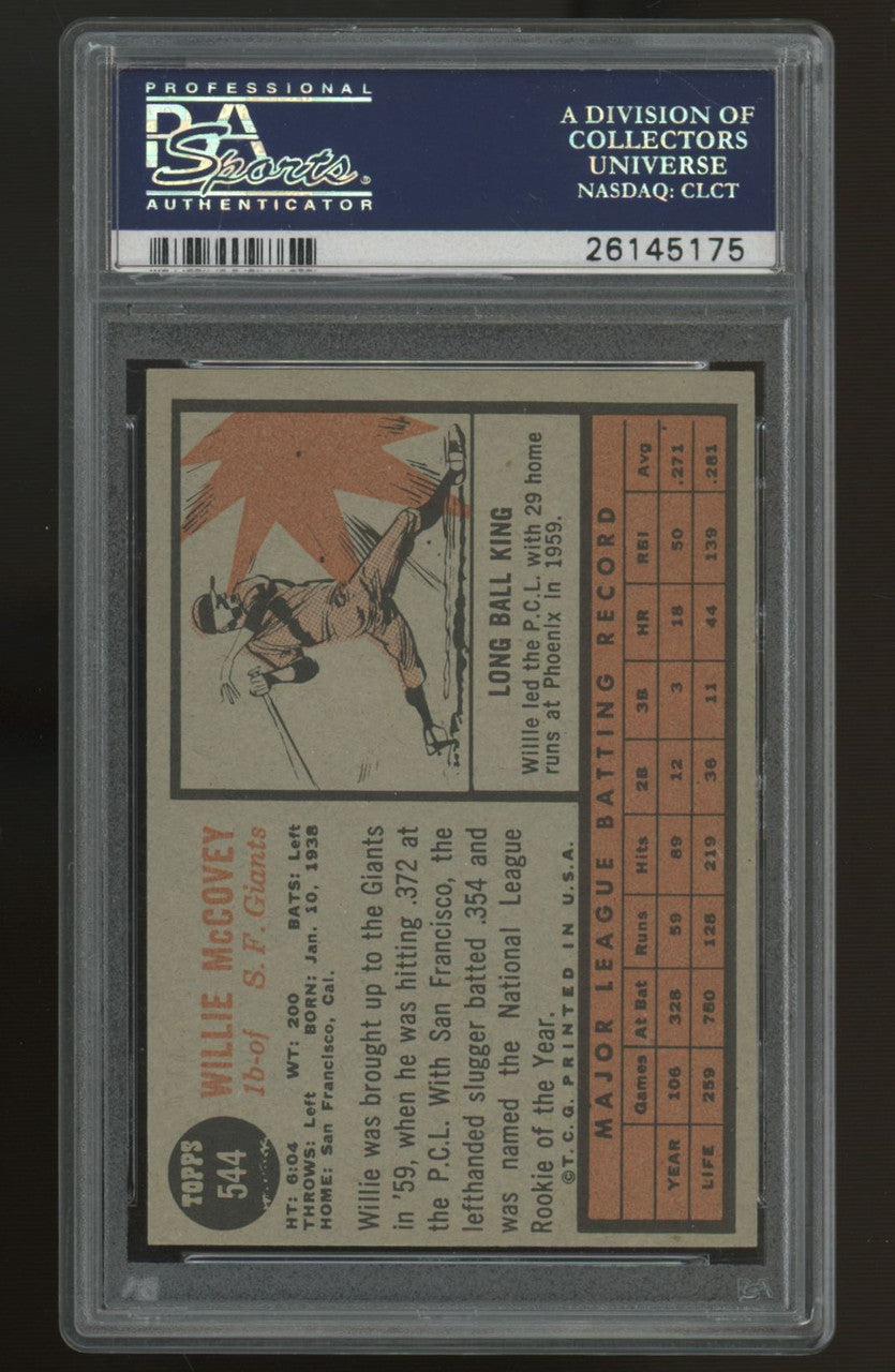 1962 Topps Willie McCovey #544 PSA 5