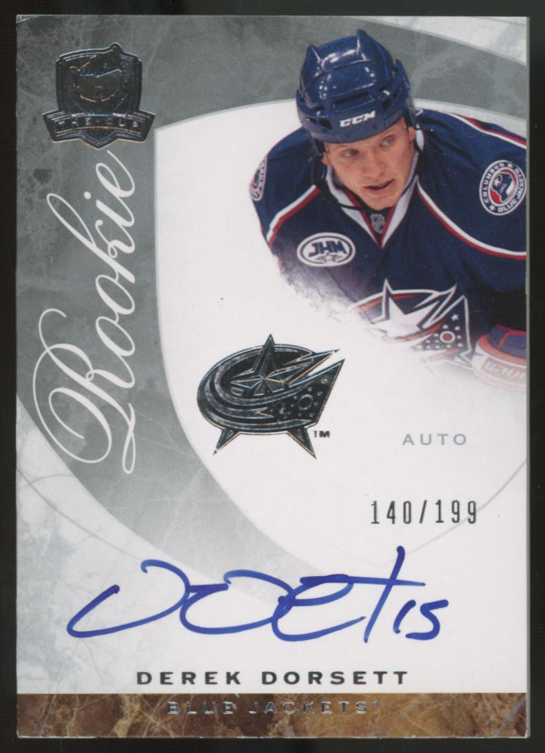 2008-09 Upper Deck The Cup Derek Dorsett RC Auto /199 #63