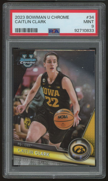 2023/24 Bowman U Chrome Caitlin Clark Prospect #34 PSA 9 *833