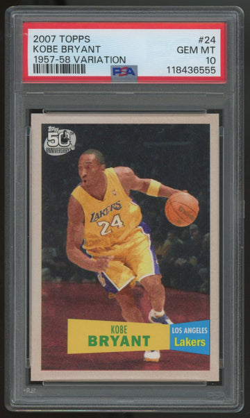 2007/08 Topps Kobe Bryant 1957/58 Variation #24 PSA 10 *555