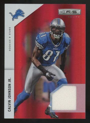 2011 Rookies & Stars Calvin Johnson Jr.  Red Longevity Patch /299 #49
