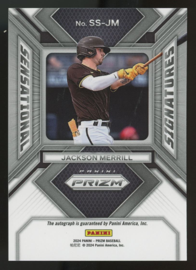2024 Panini Prizm Jackson Merrill RC Sensational Signatures Auto #SS-JM