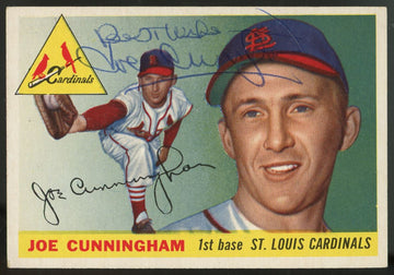 1955 Topps Joe Cunningham #37 Signed Auto