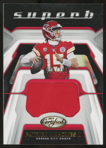 2019 Panini Certified Patrick Mahomes II Superb Swatches Patch /299 #SU-PM
