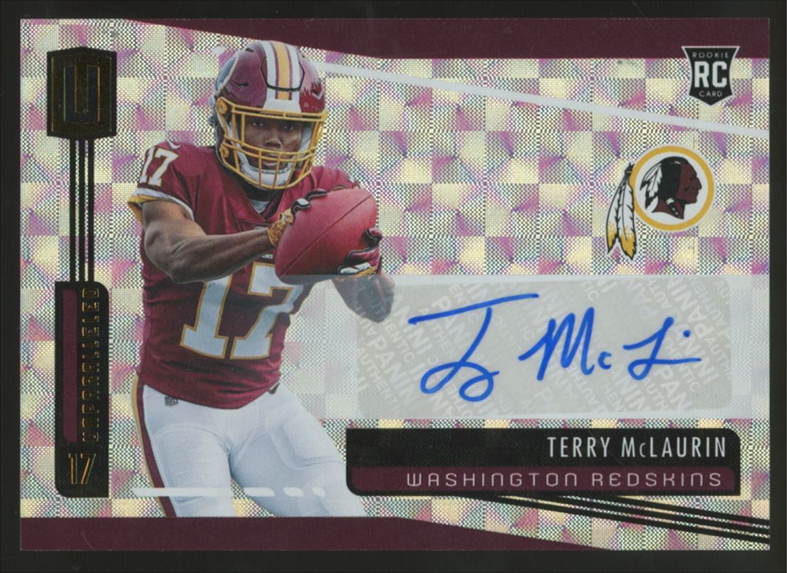 2019 Panini Unparalleled Terry McLaurin RC Hyper Auto /25 #258