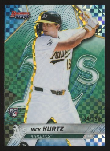 2025 Bowman's Best Nick Kurtz RC Blue X-Fractor /150 #42