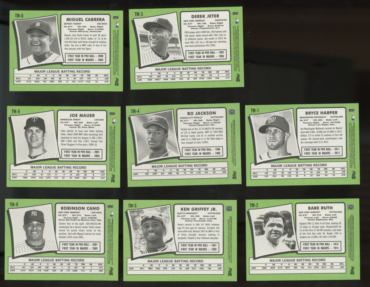 2013 Topps Update 1971 Mini Complete Set (50/50) NM/MT