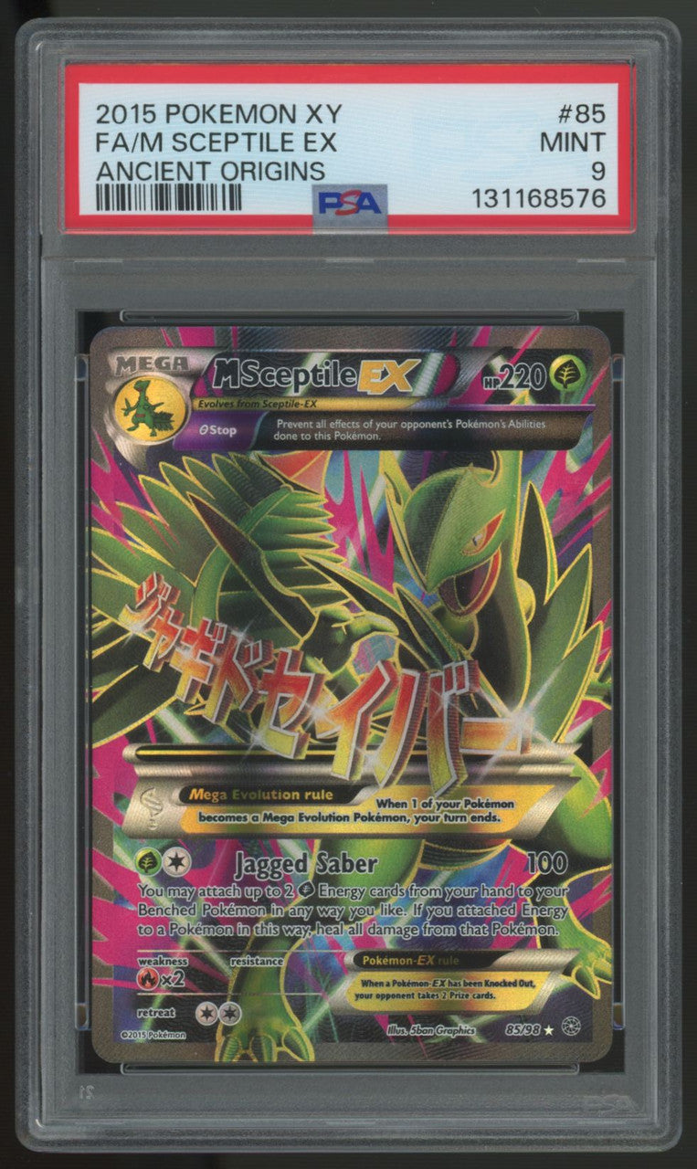 2015 Pokemon M Sceptile EX Ancient Origins Full Art #85 PSA 9