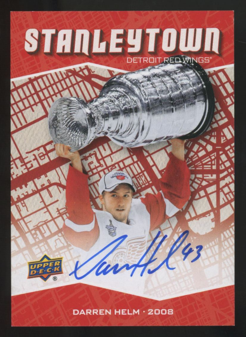 2025-26 UD Detroit Red Wings Centennial Darren Helm Stanley Town Auto #ST-DH
