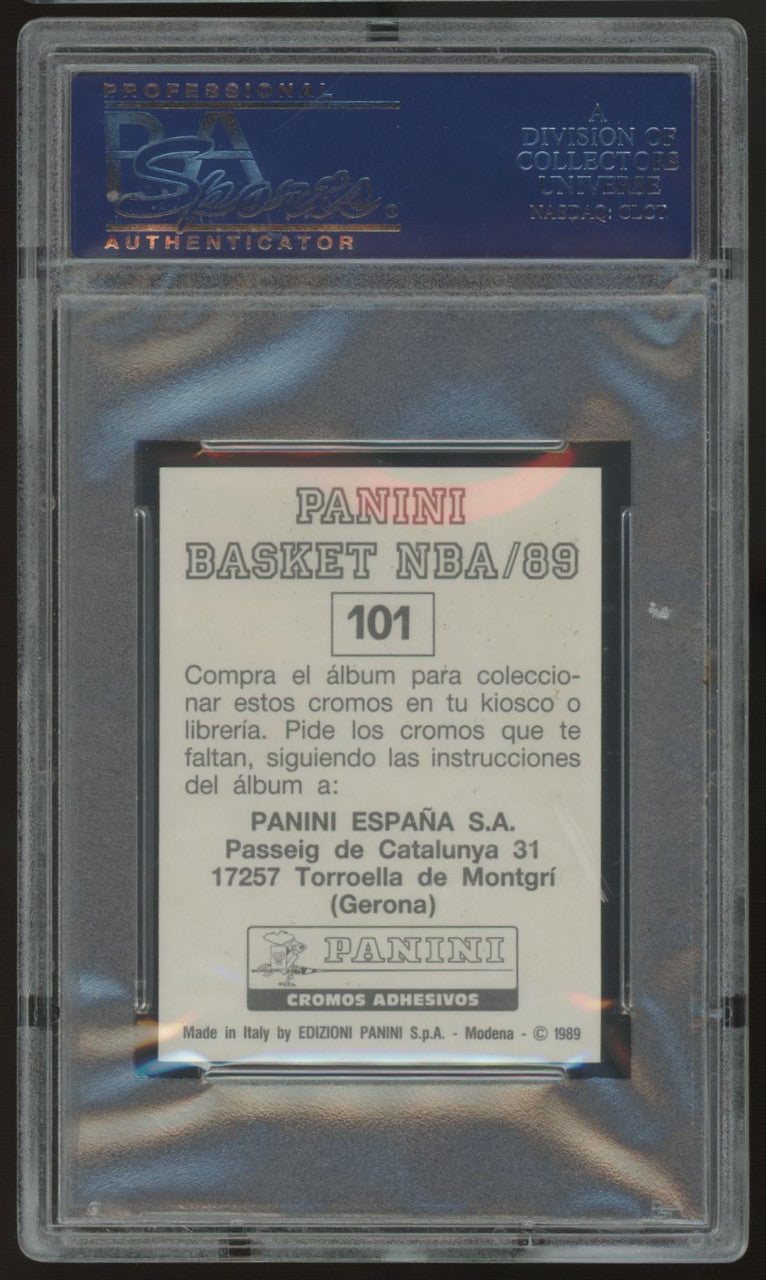 1988/89 Panini Dennis Rodman Sticker Spanish #101 PSA 9 Pop 4