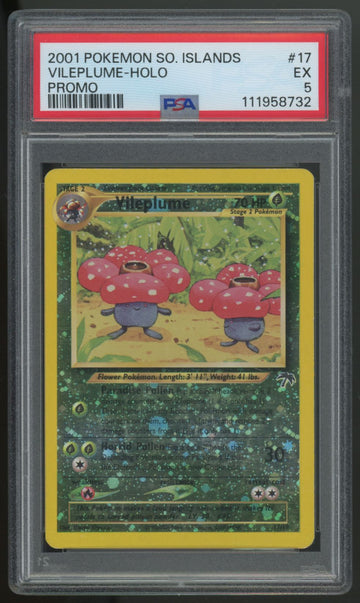 2001 Pokemon Vileplume Southern Islands Promo Reverse Holo #17 PSA 5