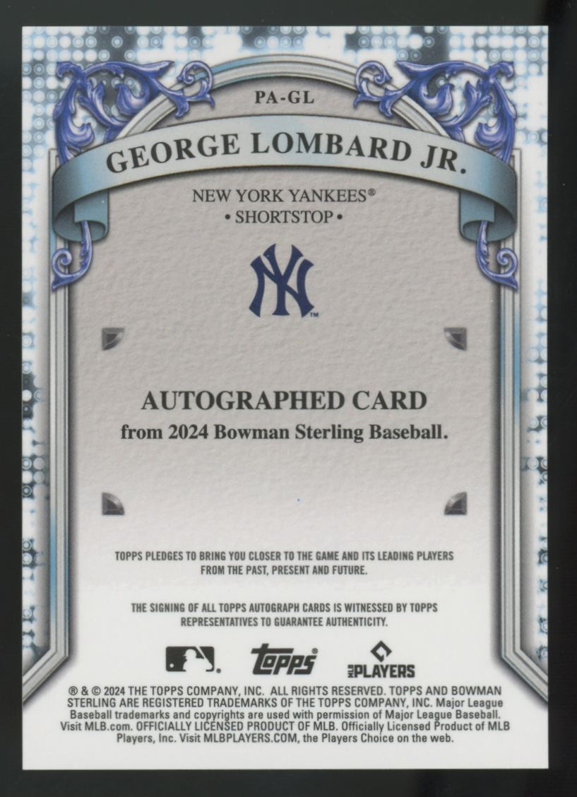 2024 Bowman Sterling George Lombard Jr. Prospect Auto #PA-GL "A"