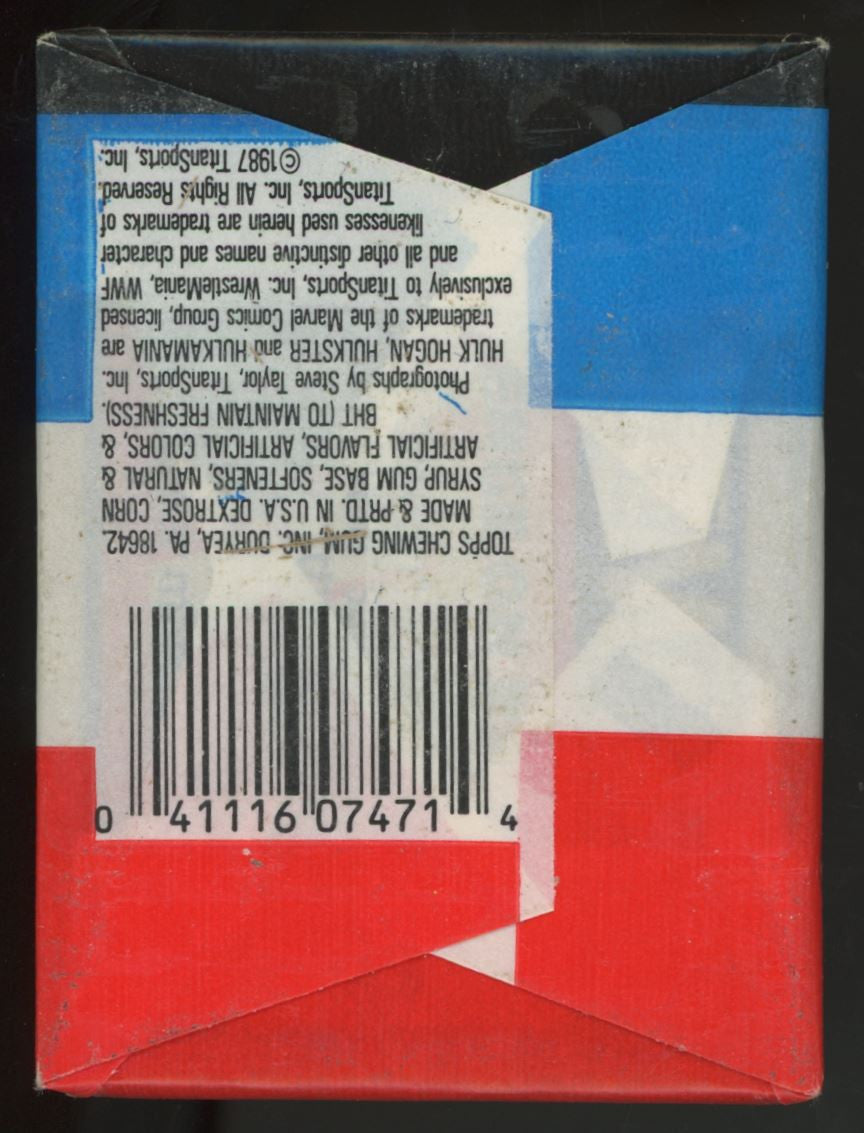 1987 Topps WWF Wrestling Sealed Wax Pack