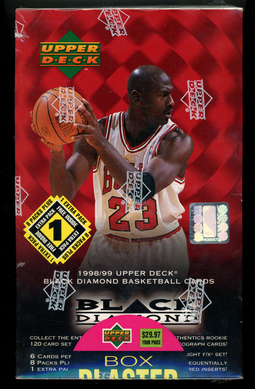 1998/99 UD Black Diamond Basketball Box Factory Sealed 9 Packs