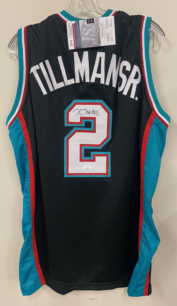 Xavier Tillman Signed Black Grizzlies Jersey JSA Witnessed