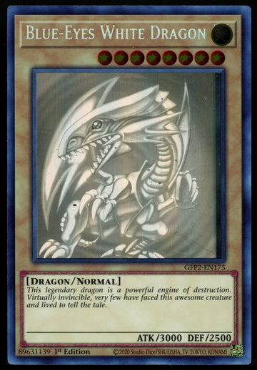 Yugioh Blue-Eyes White Dragon Ghost Rare #GFP2-EN175