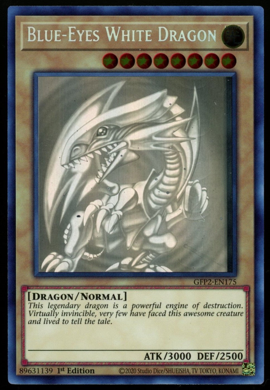 Yugioh Blue-Eyes White Dragon Ghost Rare #GFP2-EN175