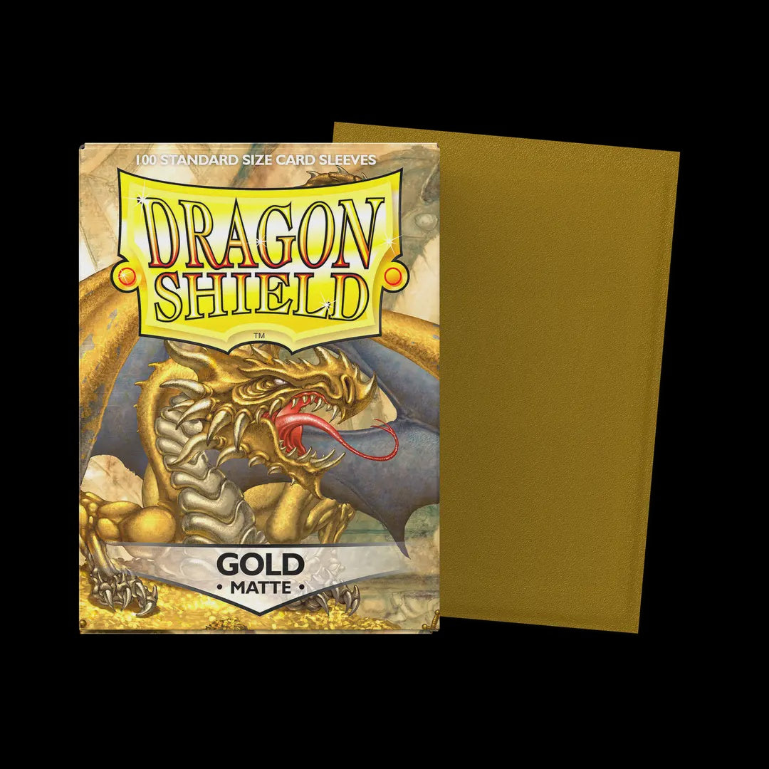 Dragon Shield: Standard Matte Card Sleeves 100ct - Gold