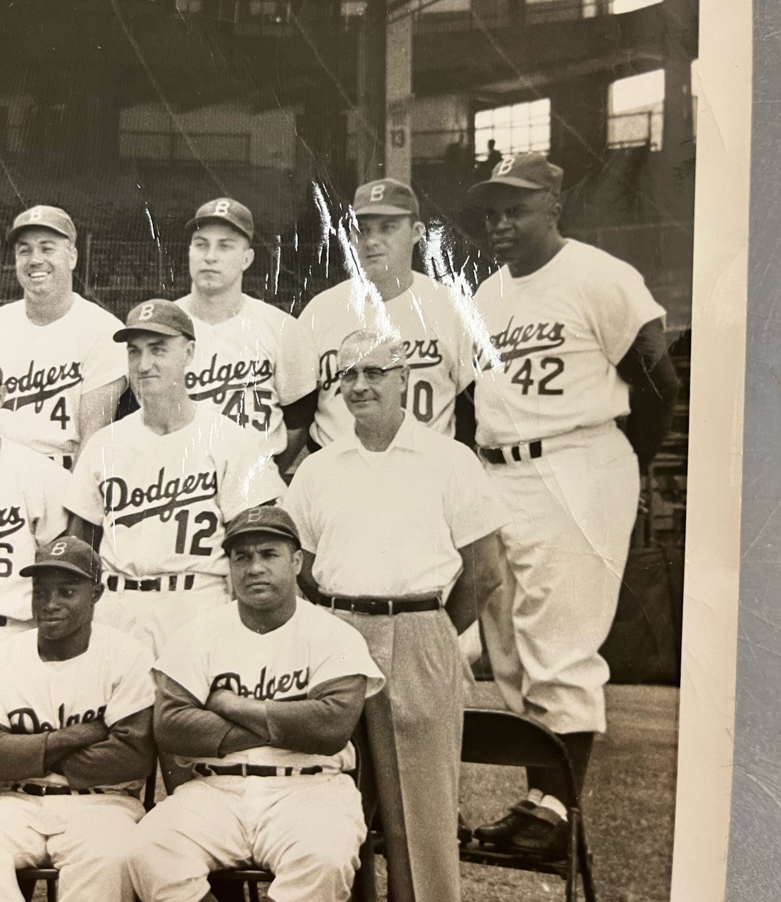 1955 Brooklyn Dodgers World Champions 10 x 12 Type 1 Photo PSA Authenticated