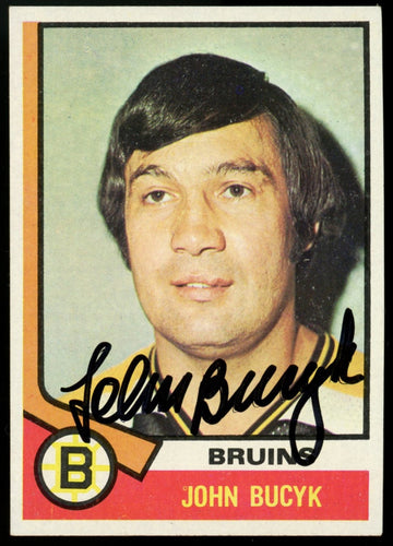 1974/75 Topps John Johnny Bucyk Signed Autographed Card #239 JSA