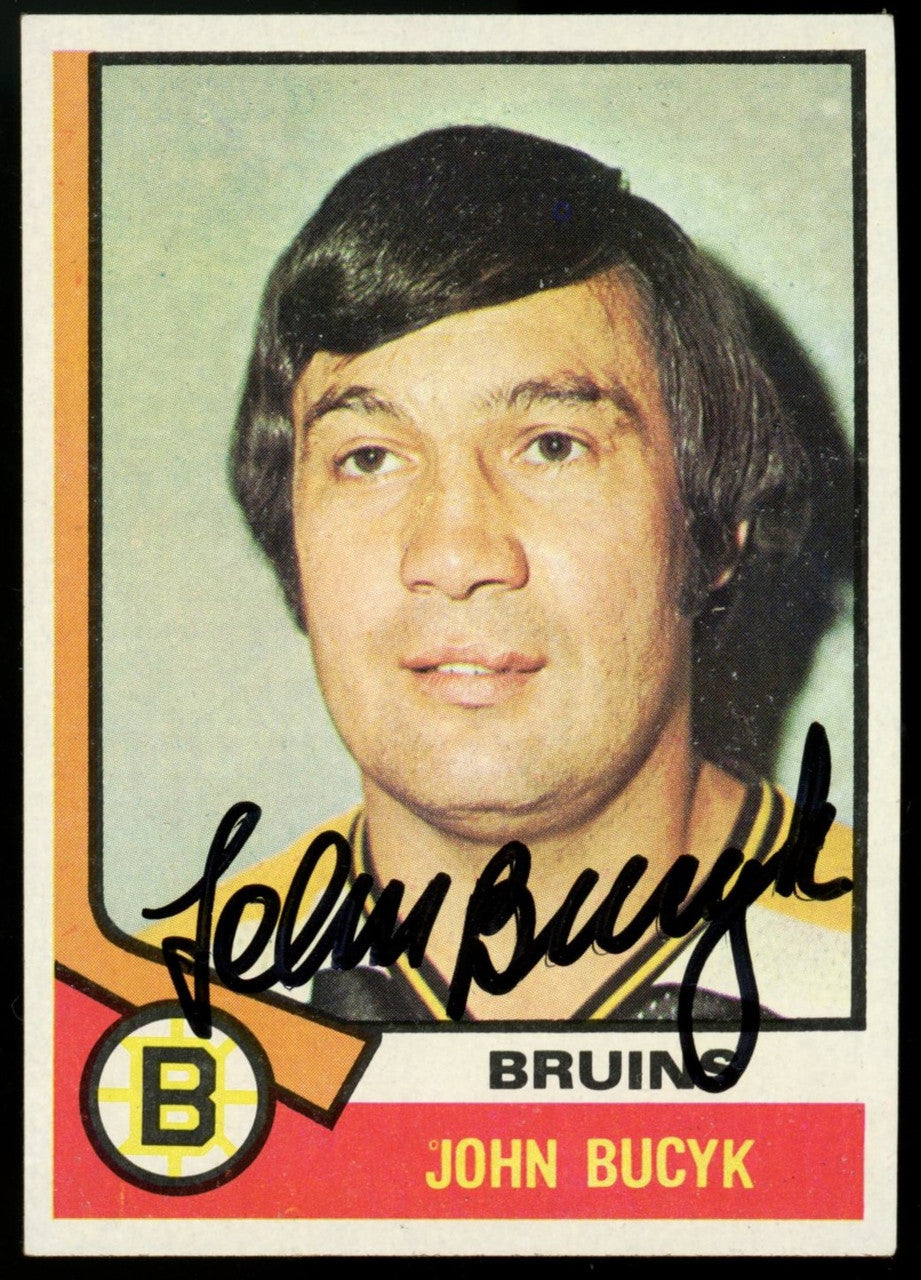 1974/75 Topps John Johnny Bucyk Signed Autographed Card #239 JSA