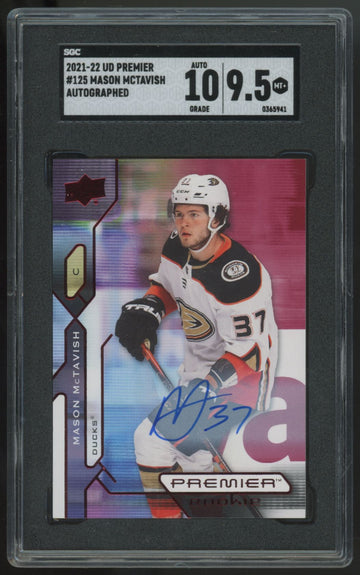 2021-22 Upper Deck Premier Mason McTavish RC Premier Auto #125 SGC 9.5 10