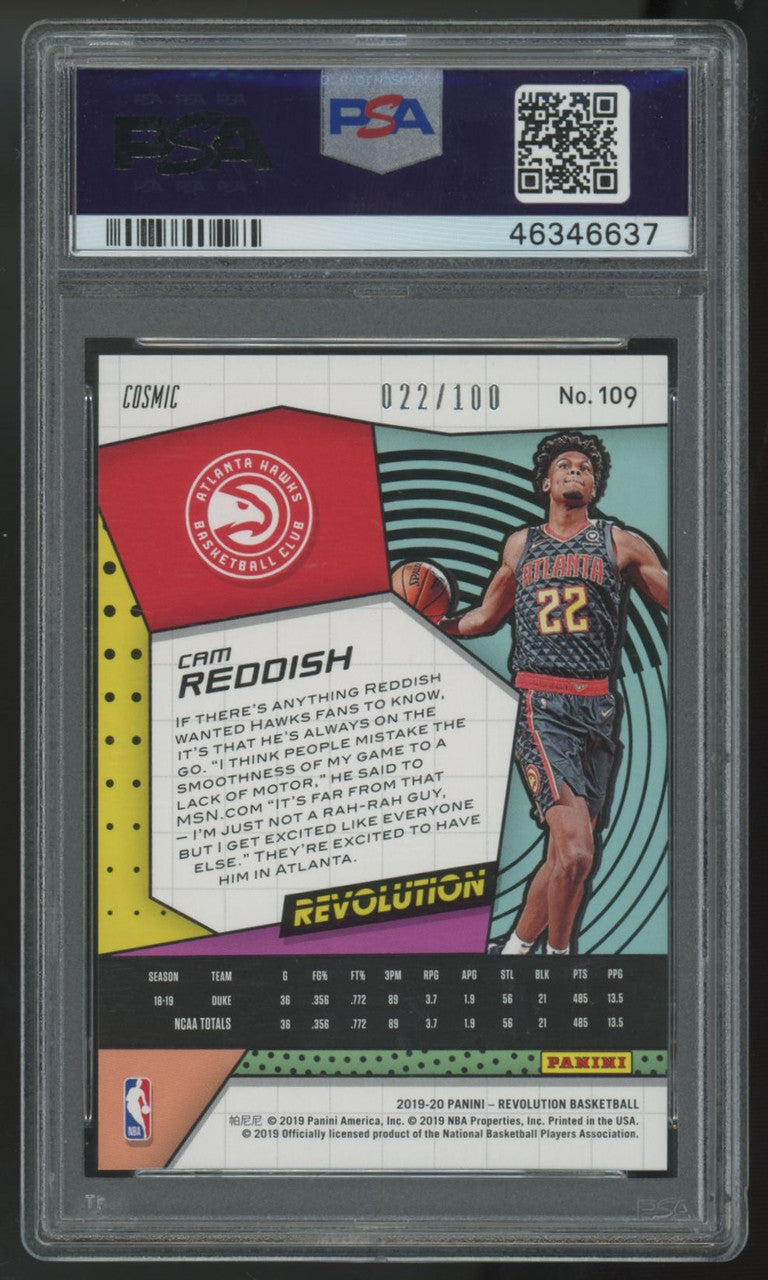 2019-20 Panini Revolution Cam Reddish RC Cosmic /100 #109 PSA 10