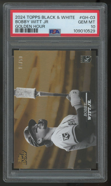 2024 Topps Black & White Bobby Witt Jr. Golden Hour /50 #GH-03 PSA 10