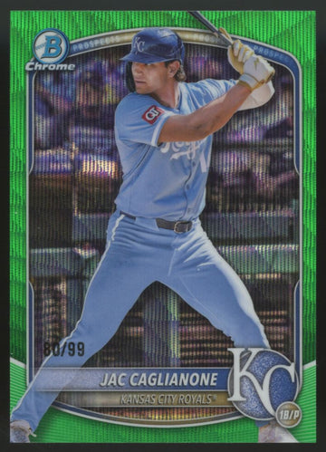 2025 Bowman Chrome Jac Caglianone Prospect Green Wave /99 #BCP-154