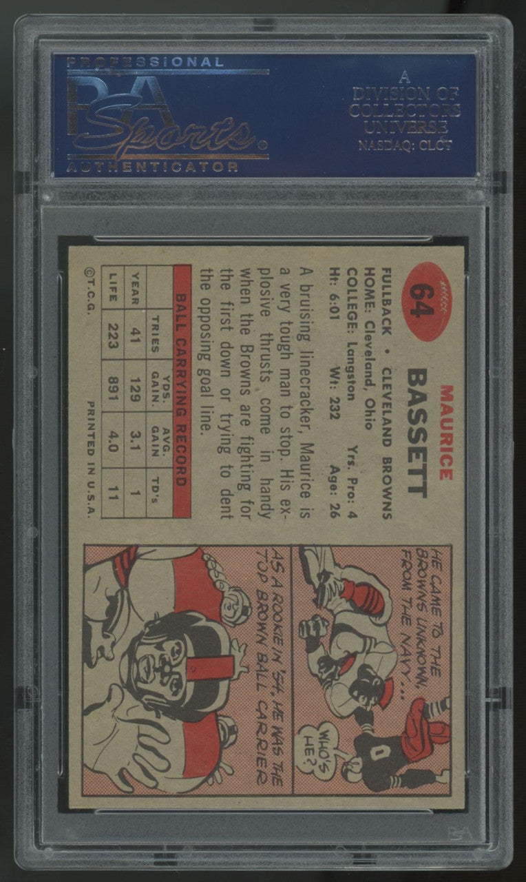 1957 Topps Maurice Bassett #64 PSA 7