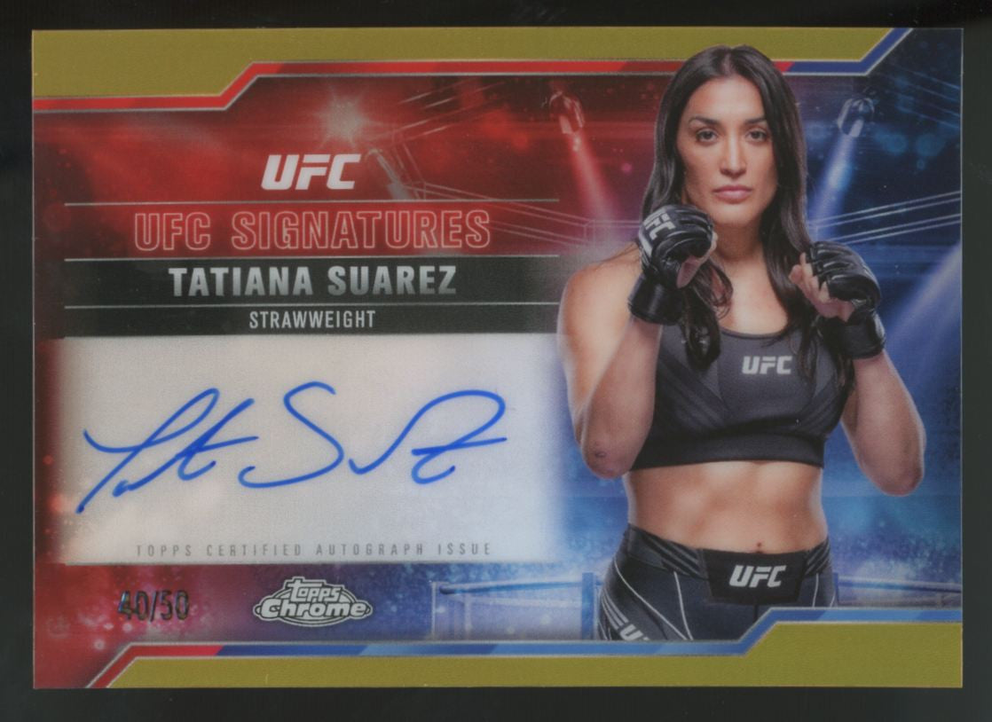 2025 Topps Chrome UFC Tatiana Suarez Gold /50 #SIG-TS