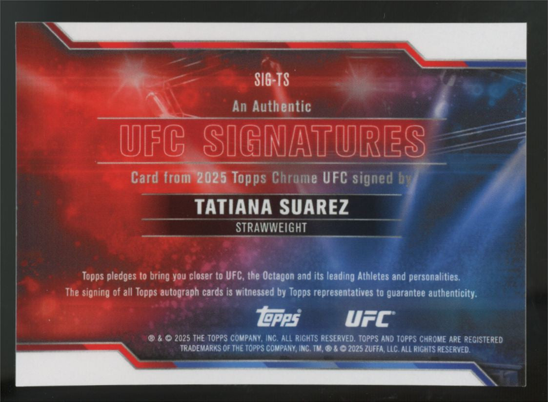 2025 Topps Chrome UFC Tatiana Suarez Gold /50 #SIG-TS