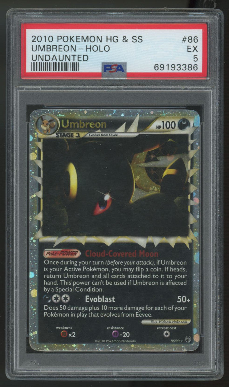 2010 Pokemon Umbreon Undaunted Holo #86 PSA 5