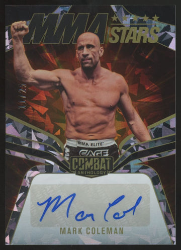 2025 Panini Combat Anthology Mark Coleman MMA Stars Cracked Ice Auto /25 #MS-MCM