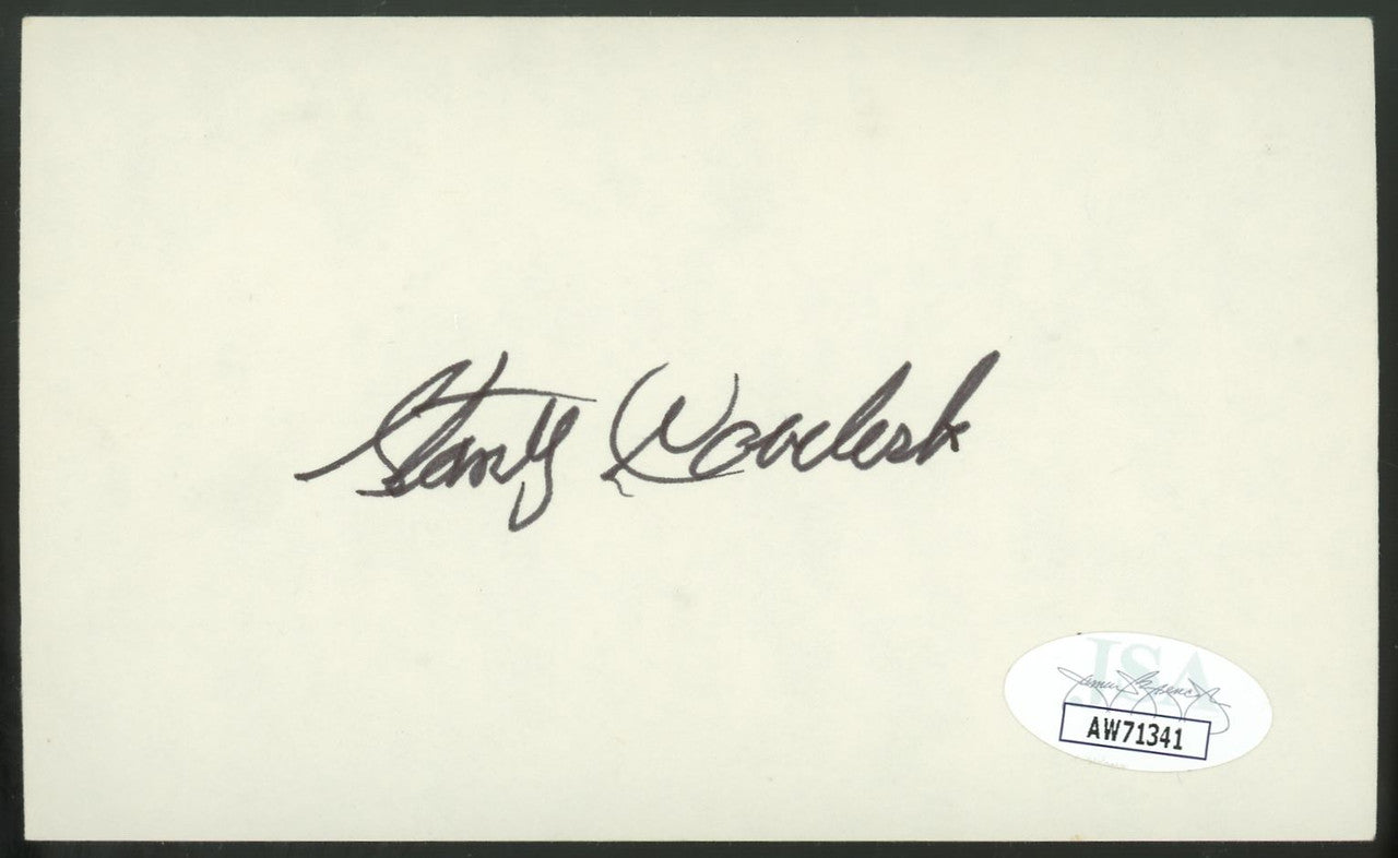 Stan Coveleski Signed Autographed Index Card JSA AW71341