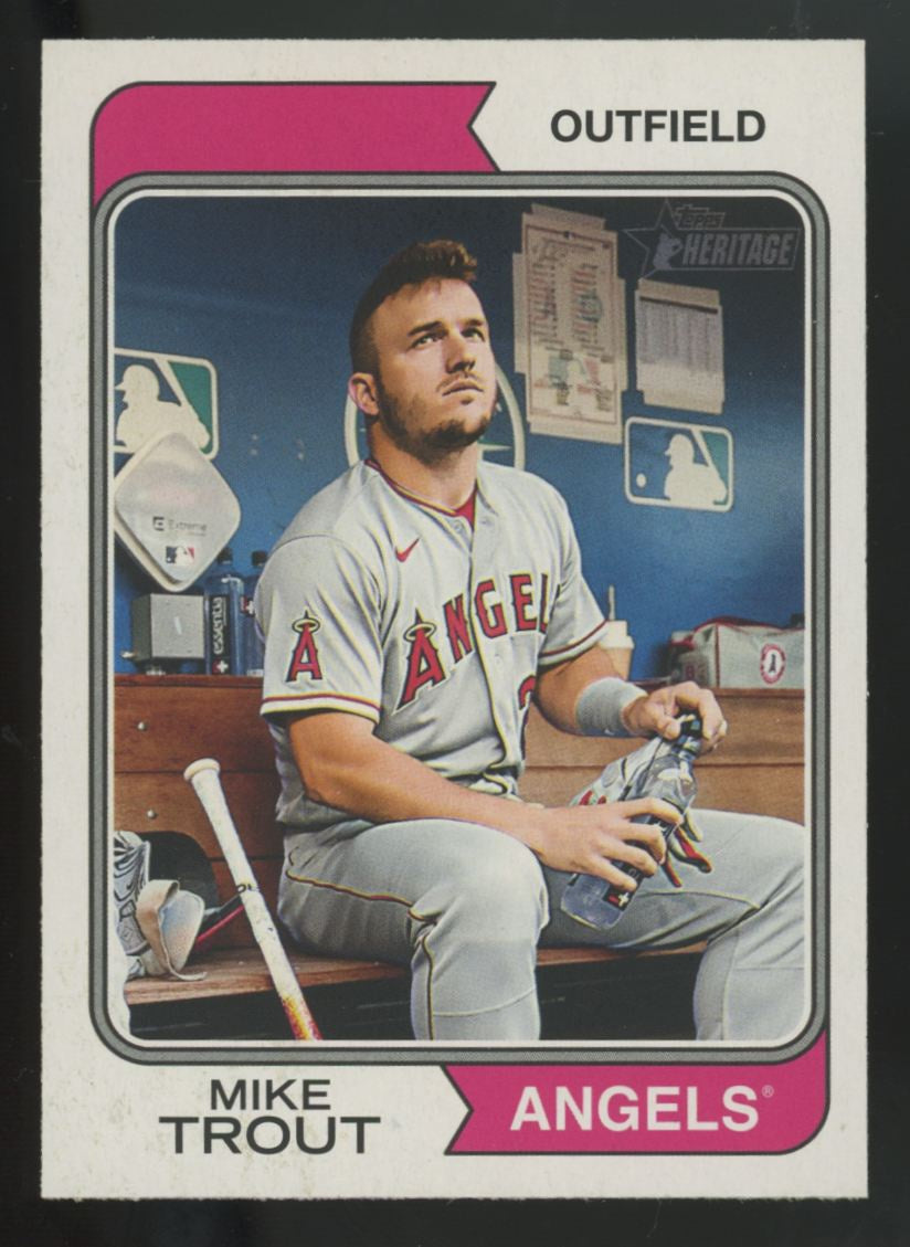 2023 Topps Heritage Mike Trout Image Variation #5