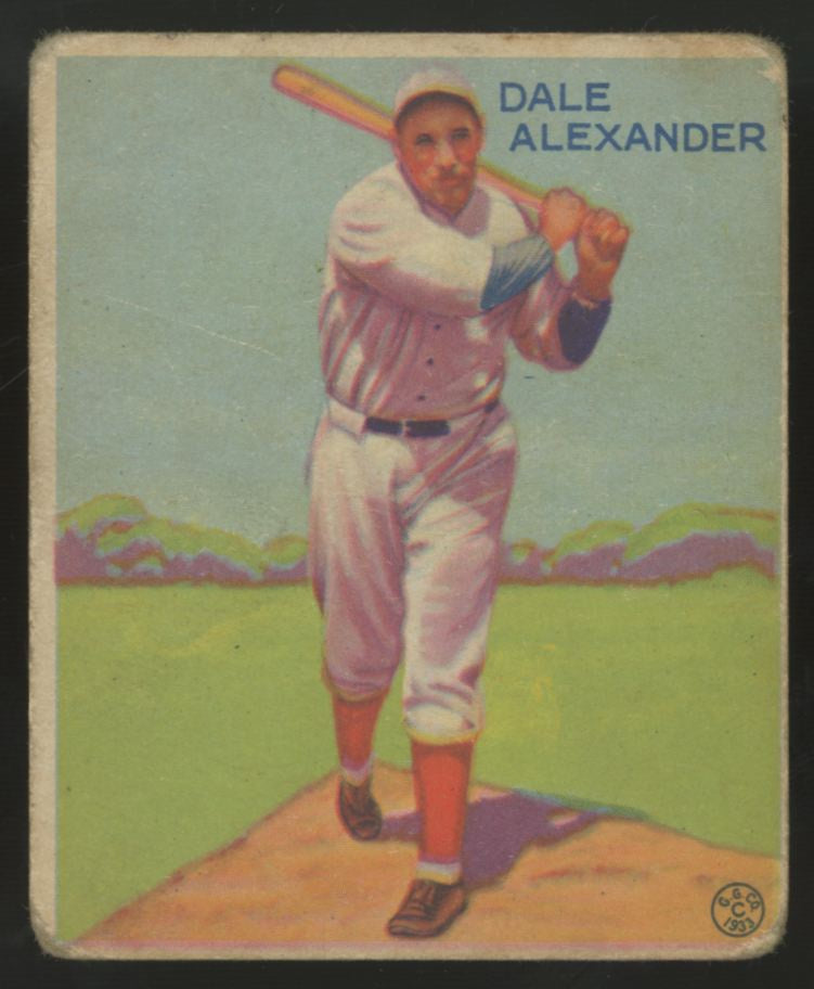 1933 Goudey Dale Alexander #221 Poor
