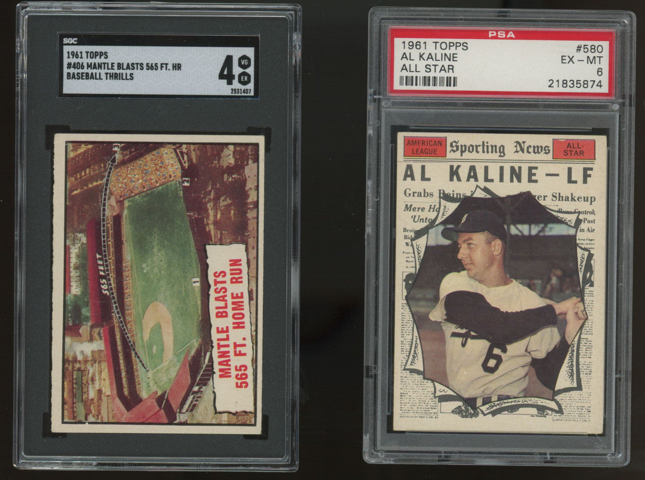 1961 Topps Baseball Near Complete Set 549/587 w/ Graded Overall VG-VG/EX