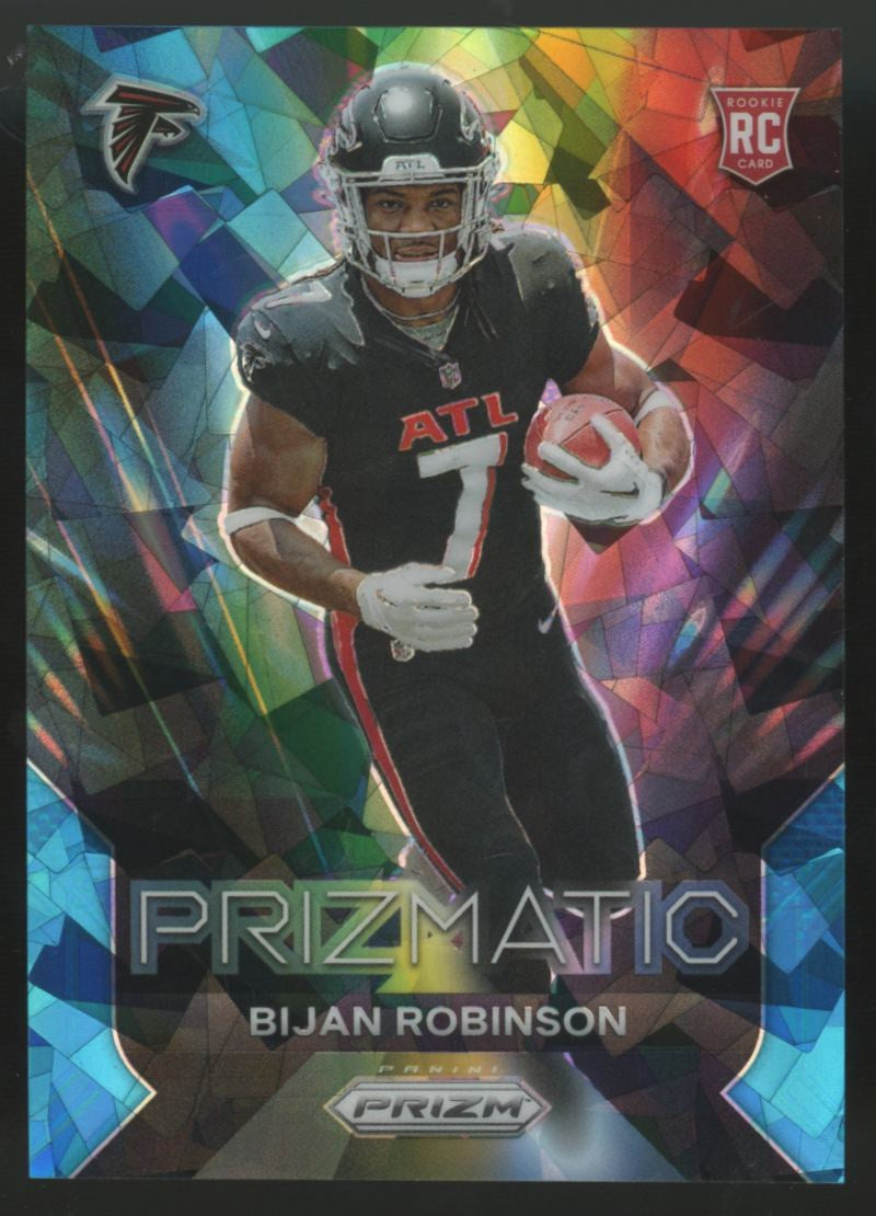 2023 Panini Prizm Bijan Robinson RC Prizmatic Blue Ice /99 #19