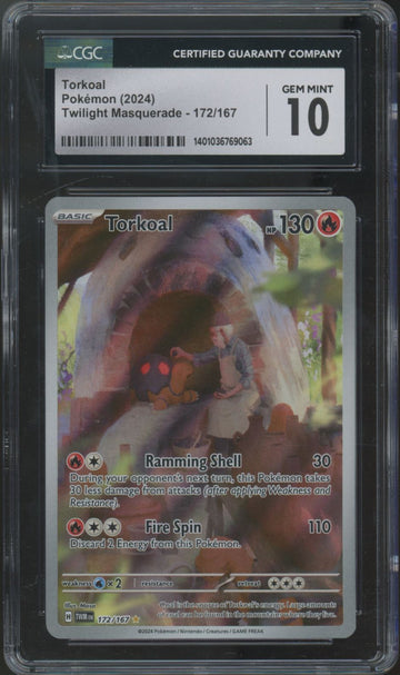2024 Pokemon Torkoal Twilight Masquerade Illustration Rare #172 CGC 10
